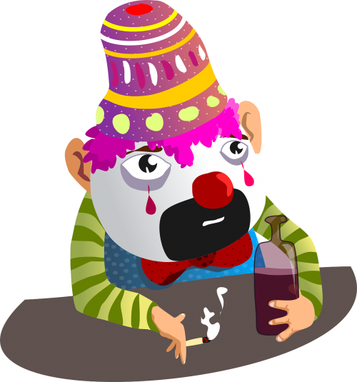clown sad face