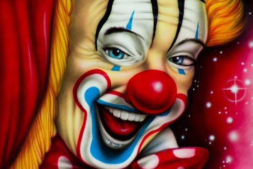 clown circus painting