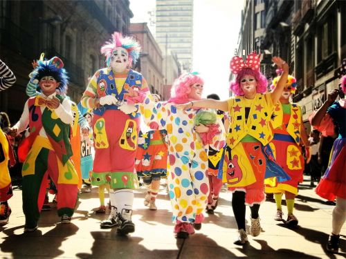 clowns parade people