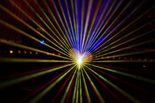 club laser show rays