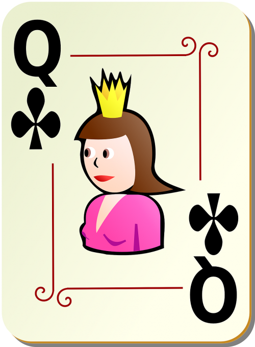 clubs queen poker