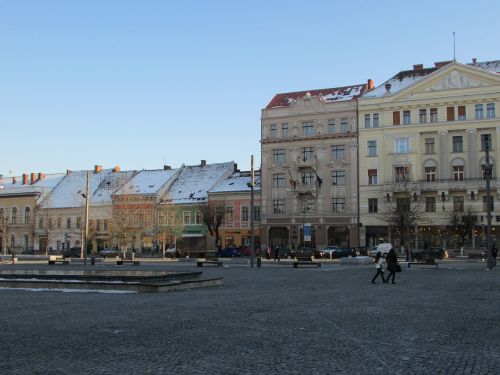 cluj napoca old town buildings