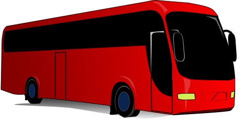 coach bus red