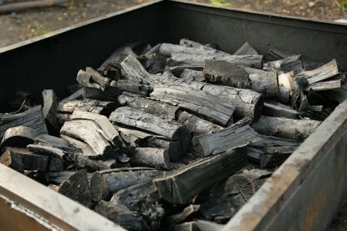 coal firewood black