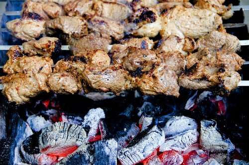 coals  shish kebab  mangal