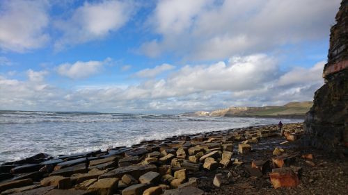 coast sky rocks