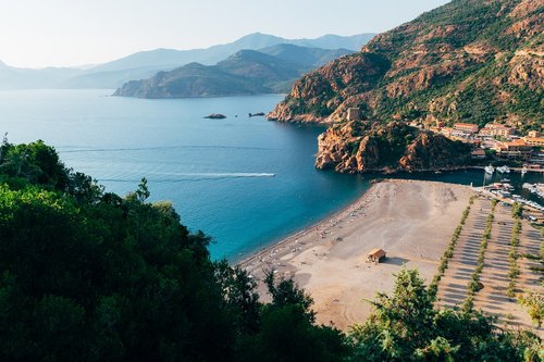 coast  corsica  landscape