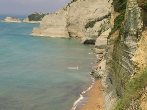 coast cliffs corfu
