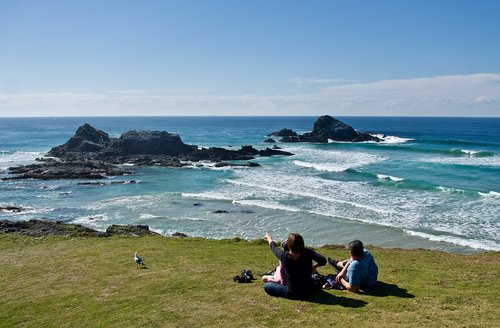 coastal  family  resting