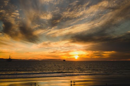 coastal sunset sunset clouds