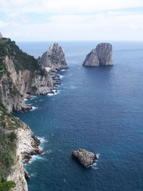 coastline capri rocky coastline