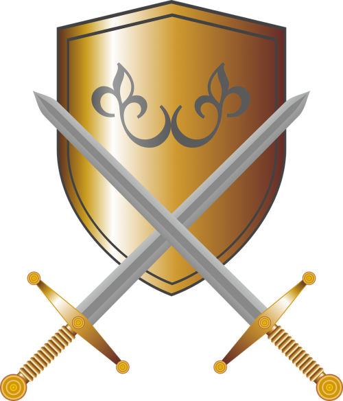 coat of arms shield swords
