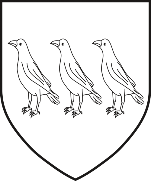 coat of arms borch three jackdaws no background