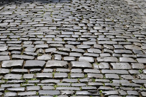 cobblestones  road  paving stones