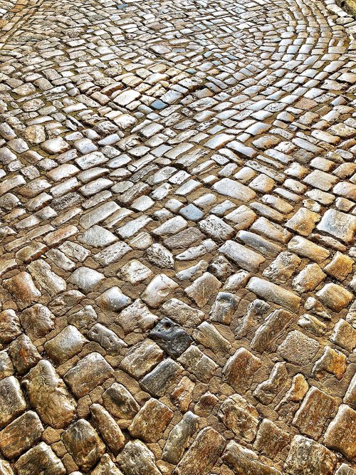 cobblestones  away  paving stones