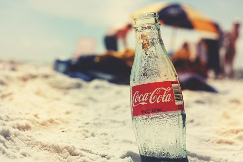 coca cola bottle beach
