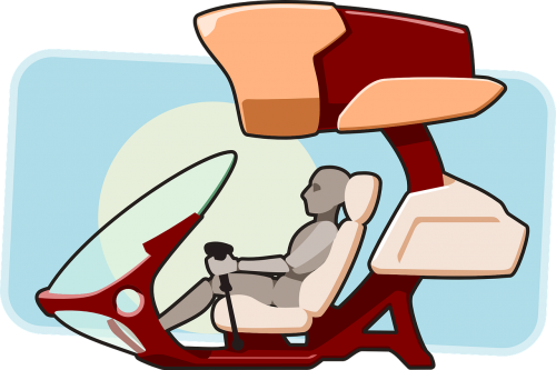 cockpit futuristic pilot