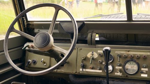 cockpit military car antique
