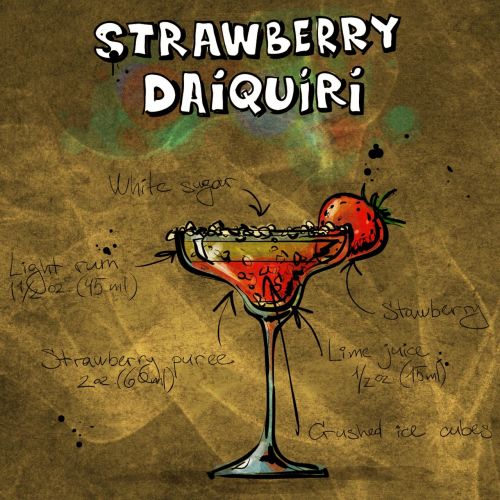 cocktail strawbeery daiquiri summer