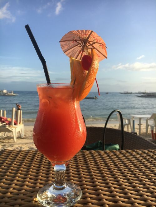 cocktail beach sea