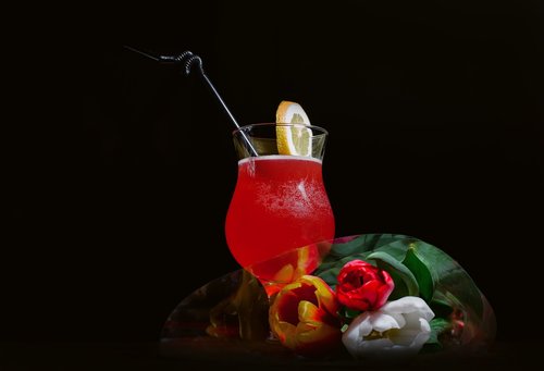 cocktail  flowers  drink
