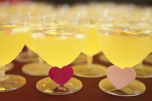 cocktails  wedding  heart