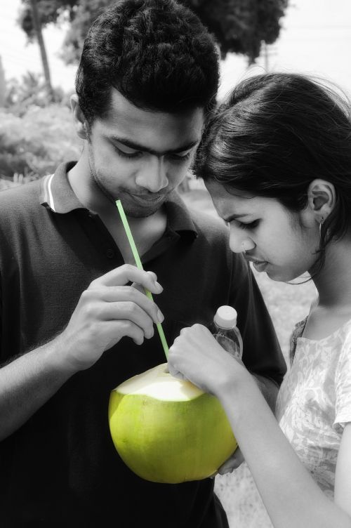 coconut nature couple
