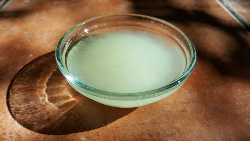 coconut oil glass dish organic