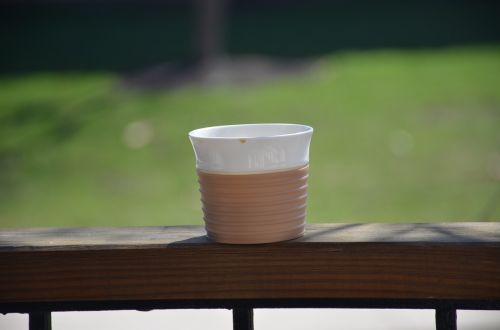 coffe cup garden outdoor