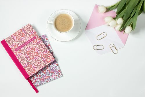 coffee flowers notebook