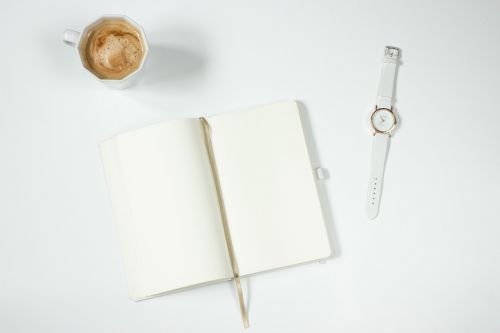 coffee notebook watch