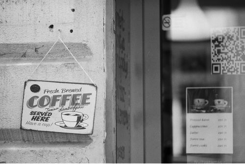 coffee fresh sign