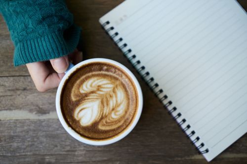 coffee notebook latte