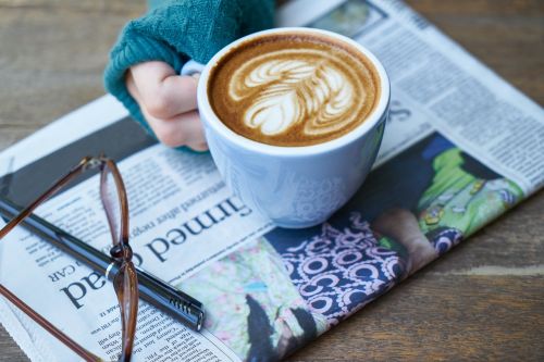 coffee newspaper read