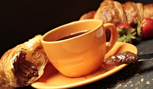 coffee croissant coffee cup
