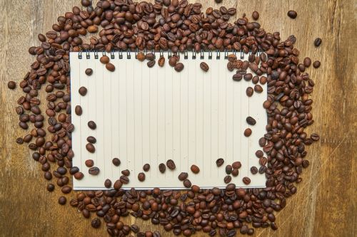 coffee notebook pen