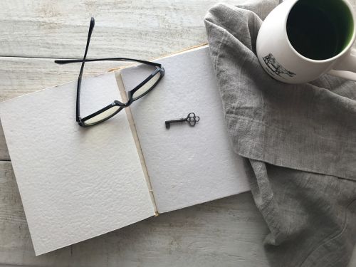 coffee glasses open book