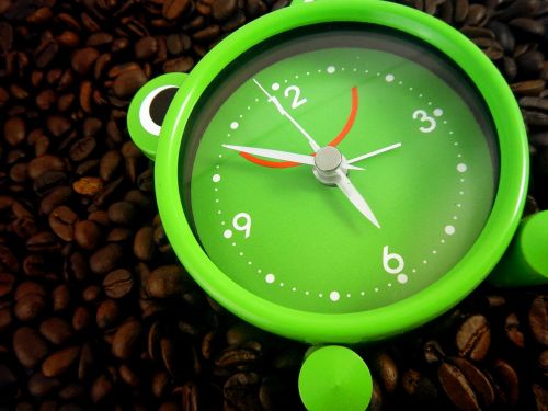 coffee clock frog