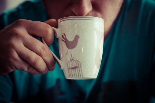 coffee mug in the morning