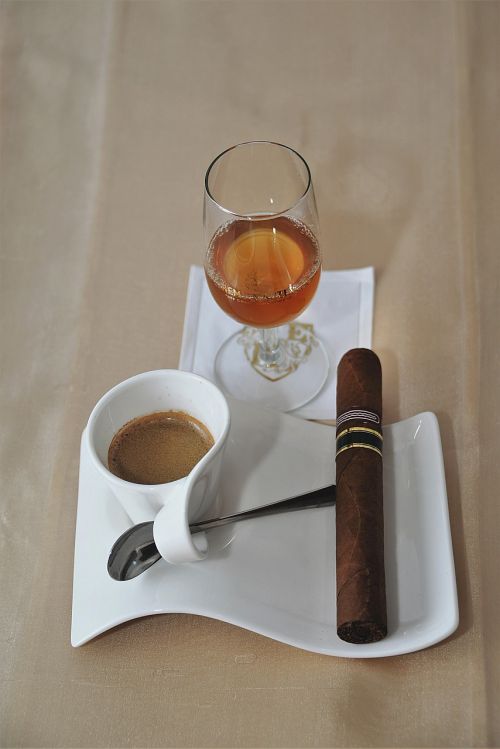 coffee cognac cigar