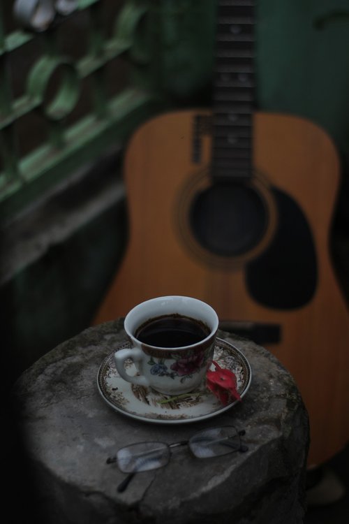 coffee  guitar  music