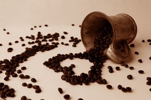 coffee grain heart