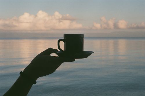 coffee cup lake