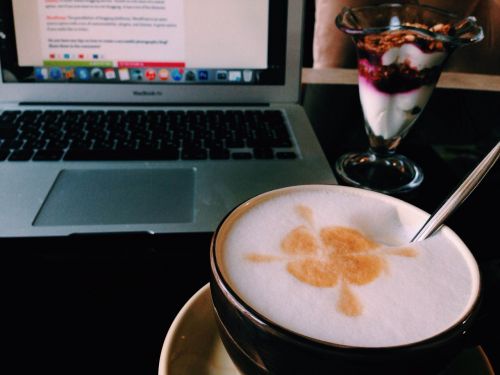 coffee macbook air laptop
