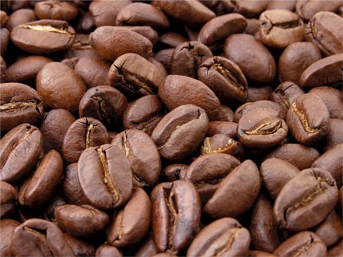 coffee beans roasted brown
