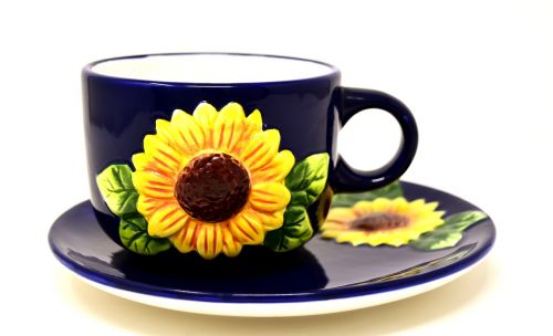 coffee cup sunflower coffee