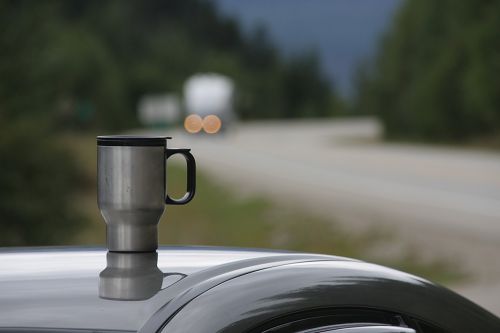 coffee mug on the go break