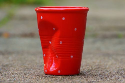 coffee mugs crumpled ceramic