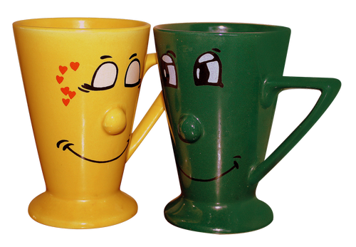 coffee mugs  isolated  coffee