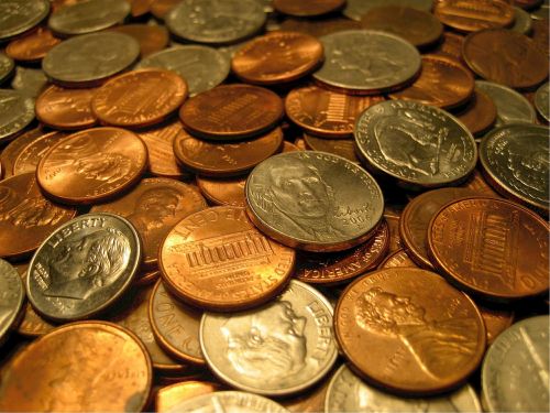 coins american pennies